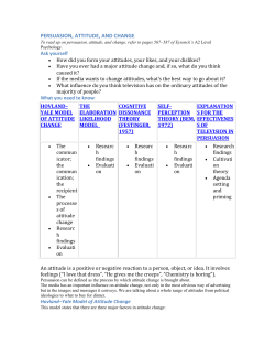 persuasion, attitude, and change