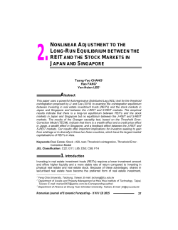 nonlinear adjustment to the long-run equilibrium between the reit
