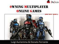 0wning Multiplayer Online Games