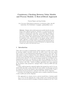 Consistency Checking Between Value Models and Process Models