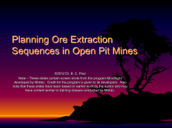 Planning Ore Extraction Sequences in Open Pit