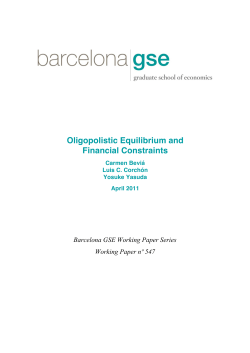 Oligopolistic Equilibrium and Financial Constraints