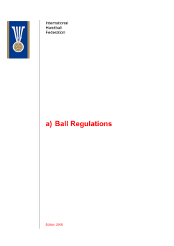 a) Ball Regulations