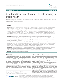 A systematic review of barriers to data sharing in public health