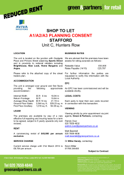 SHOP TO LET A1/A2/A3 PLANNING CONSENT STAFFORD Unit C