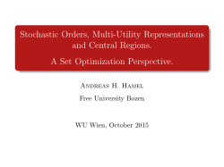 A Set Optimization Perspective.