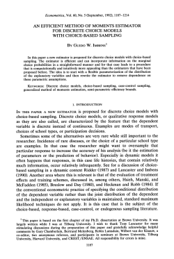 An Efficient Method of Moments Estimator for Discrete Choice