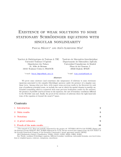 Existence of weak solutions to some stationary Schr&ouml;dinger
