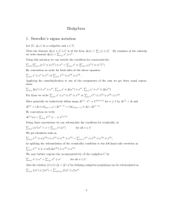 Bialgebras 1. Sweedler`s sigma notation