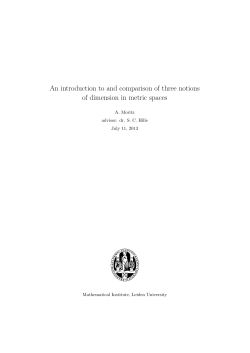 An introduction to and comparison of three notions of dimension in