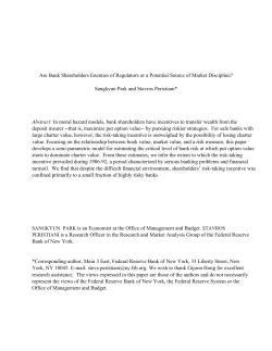 Are Bank Shareholders Enemies of Regulators or a Potential Source