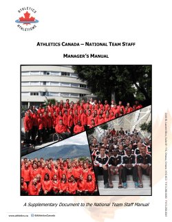 National Team Manager Manual
