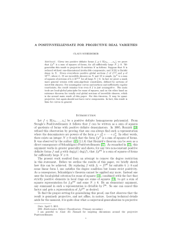 A POSITIVSTELLENSATZ FOR PROJECTIVE REAL VARIETIES