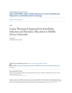 Game Theoretical Approach for Joint Relay