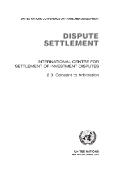 2.3 Consent to Arbitration