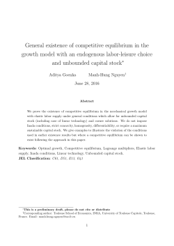 General existence of competitive equilibrium in the growth model