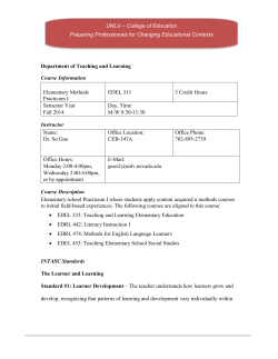 Department of Teaching and Learning