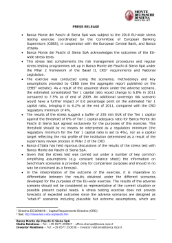 comunicato stampa - Monte dei Paschi di Siena