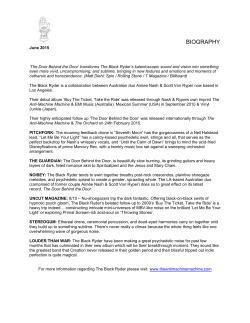 BIOGRAPHY June 2015 `The Door Behind the Door` transforms The