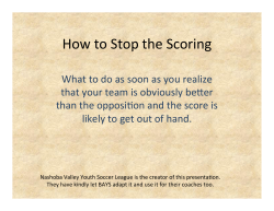 Avoiding Lopsided Scores - Game Management Strategies