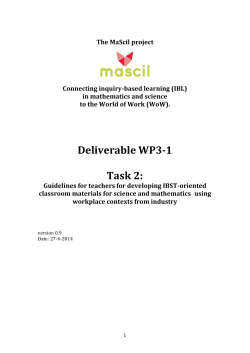 An example template for task-design within the mascil