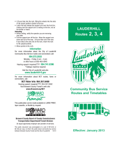 LAUDERHILL Routes 2, 3, 4