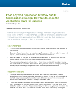 Pace-Layered Application Strategy and IT