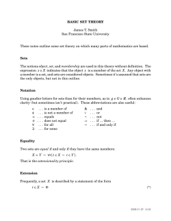 Basic Set Theory - SFSU Mathematics Department