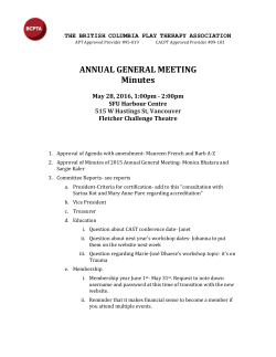 AGM minutes May, 2016 - The BC Play Therapy Association
