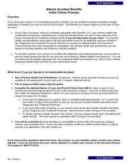 Notice of Loss and Proof of Claim - Accident