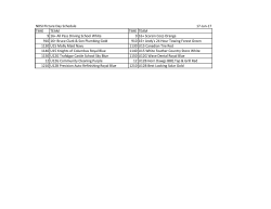 NDSI Picture Day Schedule 17-Jun-17 TIME TEAM TIME TEAM 9 16