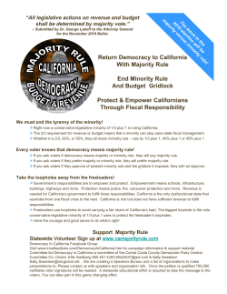 Return Democracy to California With Majority Rule End Minority