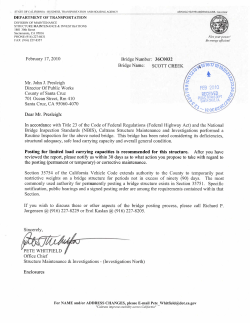 Bridge Inspection Standards (NBIS), Caltrans Structure Maintenance