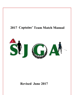 2017 Captains` Team Match Manual Revised June 2017
