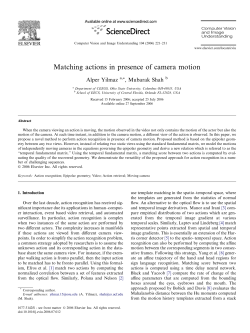 Matching actions in presence of camera motion