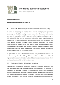 HBF Supplementary Paper for Policy H4
