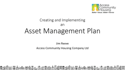 Creating and Implementing an Asset Management Plan