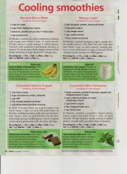 Cooling smoothies - Fitting Fitness In