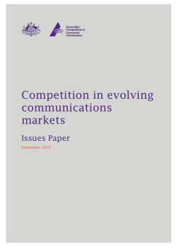 Competition in evolving communications markets