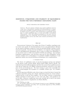 Existence, uniqueness and stability of equilibrium states for