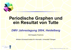 Periodische Graphen und ein Resultat von Tutte