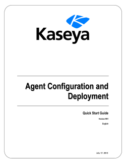 Agent Configuration and Deployment