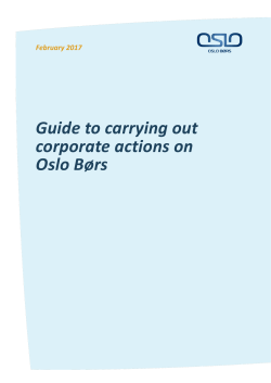 Guide to carrying out corporate actions on Oslo B&oslash;rs