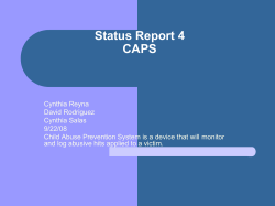 Status Report 1 CAPS