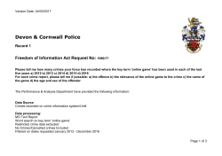PPS D1 - Devon and Cornwall Police