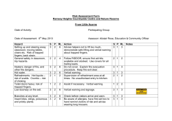 Risk Assessment Form Ramsey Heights Countryside