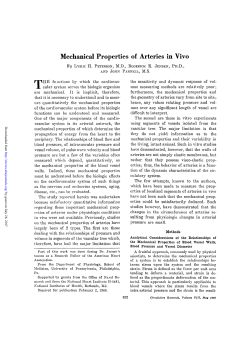 Mechanical Properties of Arteries in Vivo