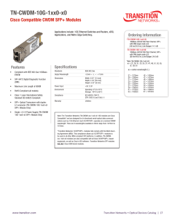 TN-CWDM-10G-1xx0-x0 - Transition Networks