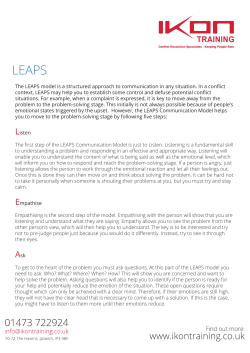 The LEAPS model is a structured approach to