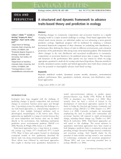 A structured and dynamic framework to advance traits